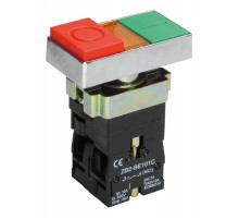 Кнопка управления LAY5-BW8465 "I-O" сдвоенная с подсветкой   BBD40-BW-K51  IEK