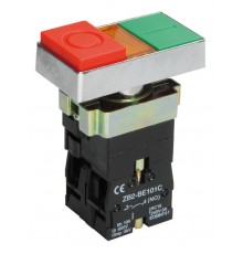 Кнопка управления LAY5-BW8465 "I-O" сдвоенная с подсветкой   BBD40-BW-K51  IEK
