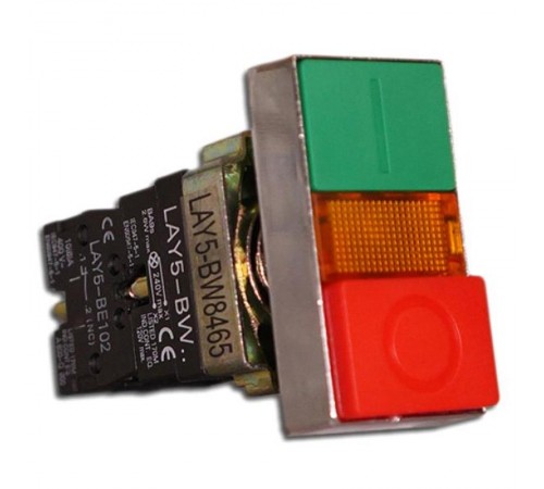Кнопка управления LAY5-BW8465 "I-O" сдвоенная с подсветкой   BBD40-BW-K51  IEK