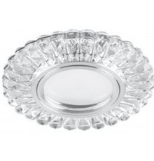 Светильник точечный встраиваемый под лампу, с LED подсветкой CD901 15LED*2835 SMD 4000K, MR16 50W G5.3, белый, хром  28844  FERON