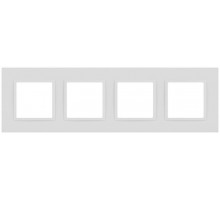 Рамка для розеток и выключателей Elegance 14-5014-01М Classic, на 4 поста, белый матовый  Б0065828  ЭРА