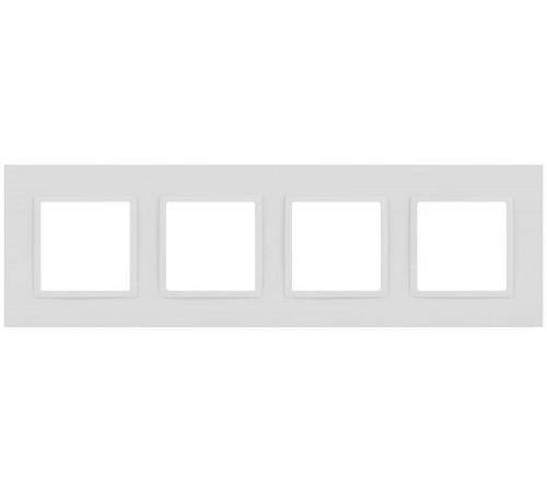 Рамка для розеток и выключателей Elegance 14-5014-01М Classic, на 4 поста, белый матовый  Б0065828  ЭРА