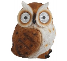 Cветильник садовый декоративный Филин рыжий на солнечной батарее ERAFYS01-11 полистоун, 13 см  Б0044843  ЭРА