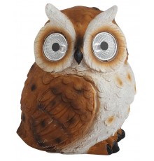 Cветильник садовый декоративный Филин рыжий на солнечной батарее ERAFYS01-11 полистоун, 13 см  Б0044843  ЭРА