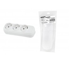 Колодка розеточная 3 гнезда 2П+3 16А 250В белая серии "Народная"  SQ1806-0417  TDM