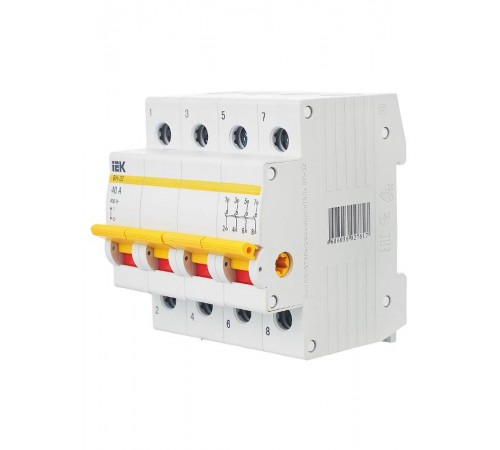 Выключатель нагрузки модульный (мини-рубильник) ВН-32 4Р 40А  MNV10-4-040  IEK