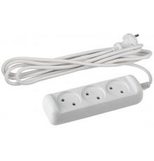 Удлинитель 3 гнезда 1,5м б/з 10А  U-3-1,5m ПВС  Б0028354  ЭРА