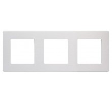 Рамка для розеток и выключателей  Серия 12 12-5103-01М на 3 поста, Сатин, белый матовый  Б0065748  ЭРА