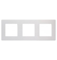 Рамка для розеток и выключателей  Серия 12 12-5103-01М на 3 поста, Сатин, белый матовый  Б0065748  ЭРА