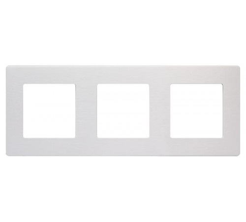 Рамка для розеток и выключателей  Серия 12 12-5103-01М на 3 поста, Сатин, белый матовый  Б0065748  ЭРА