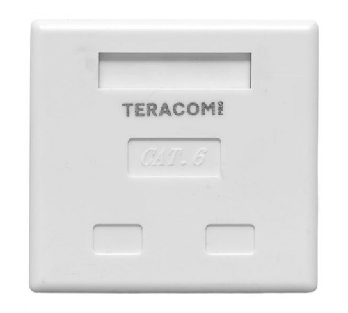Розетка настенная TERACOM PRO Cat.6 неэкранированная 2 порта RJ-45 Dual IDC белая  TRP-WBOX-2RJ45-6UTP-WH  EKF
