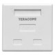 Розетка настенная TERACOM PRO Cat.6 неэкранированная 2 порта RJ-45 Dual IDC белая  TRP-WBOX-2RJ45-6UTP-WH  EKF