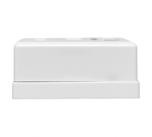 Розетка настенная TERACOM PRO Cat.6 неэкранированная 2 порта RJ-45 Dual IDC белая  TRP-WBOX-2RJ45-6UTP-WH  EKF