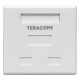 Розетка настенная TERACOM PRO Cat.6 неэкранированная 2 порта RJ-45 Dual IDC белая  TRP-WBOX-2RJ45-6UTP-WH  EKF