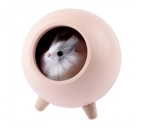 Светильник-ночник светодиодный настольный NLED-468-1W-P "Хомяк в домике", розовый   Б0052816  ЭРА