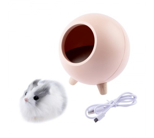 Светильник-ночник светодиодный настольный NLED-468-1W-P "Хомяк в домике", розовый   Б0052816  ЭРА