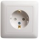 Хит Белый С/У Розетка с заземлением со шторками, 16А, 250В  RS16-136-B  SE