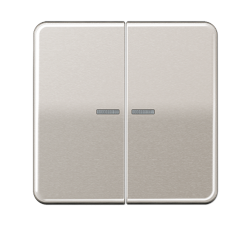 Клавиша для KNX кнопки, 2 группы с окошком; металл; платина  CD102KO5PT  Jung