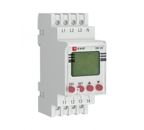Реле контроля фаз с LCD дисплеем (с нейтралью) RKF-2S EKF PROxima  rkf-2s  EKF
