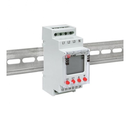 Реле контроля фаз с LCD дисплеем (с нейтралью) RKF-2S EKF PROxima  rkf-2s  EKF