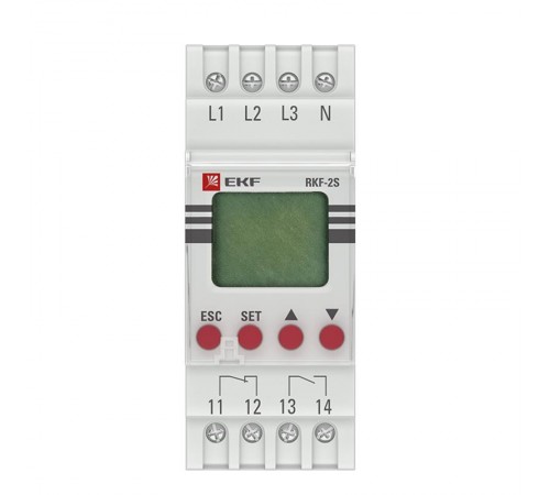 Реле контроля фаз с LCD дисплеем (с нейтралью) RKF-2S EKF PROxima  rkf-2s  EKF