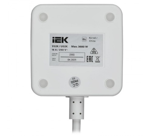 DOMINIC Удлинитель Qi10Вт У02К 1,3м 3х1мм2 USB A+C бел  DN-YP31-16-02-01-ZKU-K01  IEK