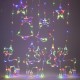 Гирлянда занавес ЕGNIG - NY Новый год, мультиколор, 2,4 м* 1,1 м, 220 V, 8 реж, длина провода 3м, 171 LED, IP20  Б0055998  ЭРА
