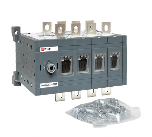 Рубильник 200A 4P реверсивный без рукоятки управления TwinBlock  tb-s-200-4p-rev  EKF