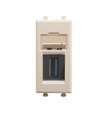 USB 3.0  розетка "Ванильная дымка" Avanti модульная, тип А-А, 1 мод  4405301  DKC