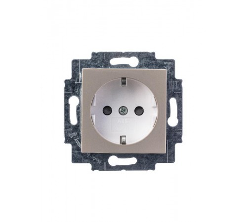 ABB Levit Кофе макиато / белый Розетка с з/к со шторками 16А  5520H-A03457 18W  2CHH203457A6018  ABB
