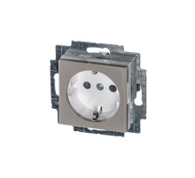 ABB Levit Кофе макиато / белый Розетка с з/к со шторками 16А  5520H-A03457 18W  2CHH203457A6018  ABB