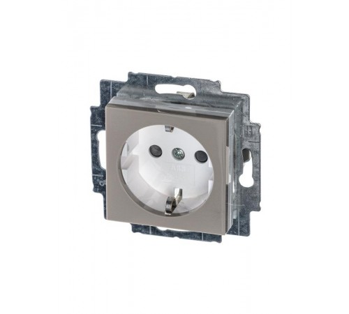ABB Levit Кофе макиато / белый Розетка с з/к со шторками 16А  5520H-A03457 18W  2CHH203457A6018  ABB