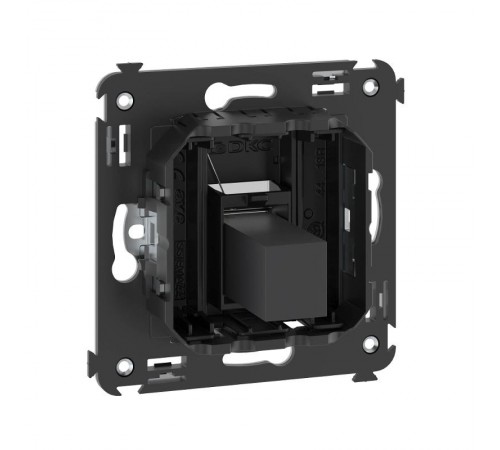 HDMI розетка одинарная в стену, тип А-А, "Avanti", "Черный матовый"  4412253  DKC