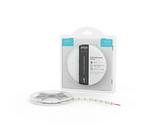 Лента светодиодная Basic LED 2835/60 12V 4,8W/m 312lm/m 4000K 8mm IP20 3m 1/100  BT004  Gauss