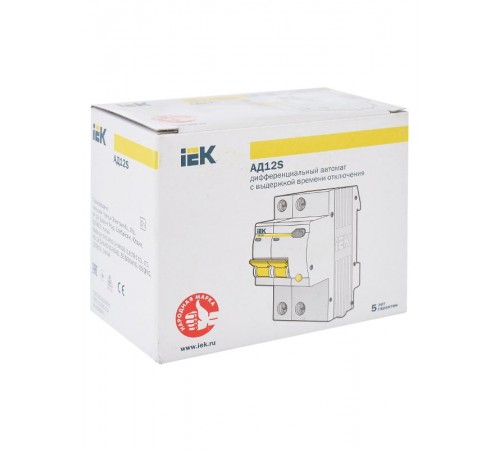 Выключатель автоматический дифференциального тока АД12S 2п 40А C 100мА тип AC (3 мод)  MAD13-2-040-C-100  IEK