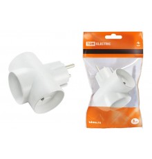 Тройник 3х2П 16А 250B белый   SQ1806-0041  TDM