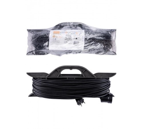 Удлинитель-шнур на рамке силовой народный ПВС 2200 Вт б/з, 40м, штепс. гнездо  SQ1307-0309  TDM