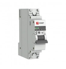 Выключатель автоматический однополюсный ВА 47-63 10А C 6кА PROxima  mcb4763-6-1-10C-pro  EKF (замена - M636110C)