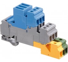 Клемма D4/6.LNTP1, 3 цепи нейтраль на шину с разъединителем, 3 проход. цепи, 3 цепи земля, для щитов, винт. 4мм.кв.  1SNA110264R0200  TE