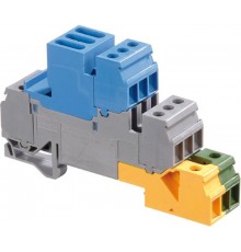 Клемма D4/6.LNTP1, 3 цепи нейтраль на шину с разъединителем, 3 проход. цепи, 3 цепи земля, для щитов, винт. 4мм.кв.  1SNA110264R0200  TE