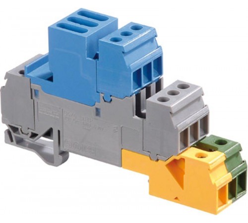 Клемма D4/6.LNTP1, 3 цепи нейтраль на шину с разъединителем, 3 проход. цепи, 3 цепи земля, для щитов, винт. 4мм.кв.  1SNA110264R0200  TE