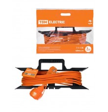 Удлинитель-шнур силовой на рамке УШз16 (штепс. гнездо, 40м ПВС 3х1,0)  SQ1302-0334  TDM