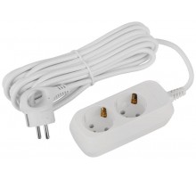 Удлинитель электрический ЭРА UDL-16-250-E Greenline 2 розетки с заземлением 5м ПВС 3x1мм2   Б0065014  ЭРА