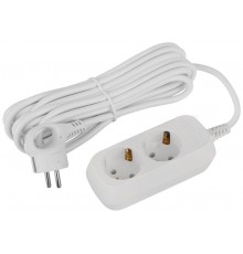 Удлинитель электрический ЭРА UDL-16-250-E Greenline 2 розетки с заземлением 5м ПВС 3x1мм2   Б0065014  ЭРА
