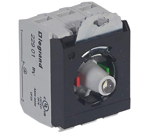 Osmoz Комплектующий блок для кнопок для комплектации с подсв. под винт 230 В~ Н.О.+Н.З. белый 3 поста  023013  Legrand