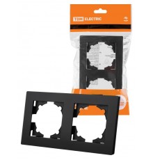 Рамка 2-х постовая черная "Сенеж"  SQ1816-0330  TDM