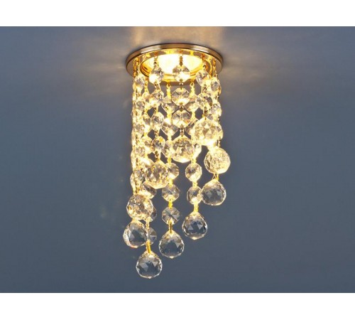 Светильник точечный встраиваемый 205C-C MR16 GD/CL золото/прозрачный  a030714  Elektrostandard