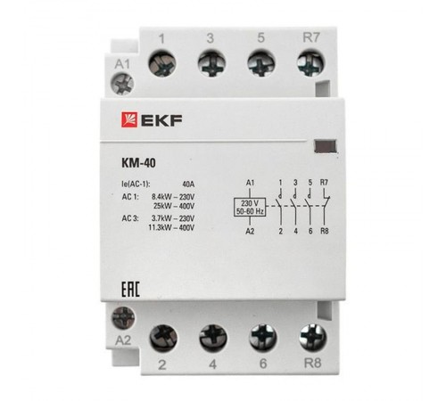 Контактор модульный КМ 40А 3NО+NC (3 мод.) EKF PROxima  km-3-40-31  EKF