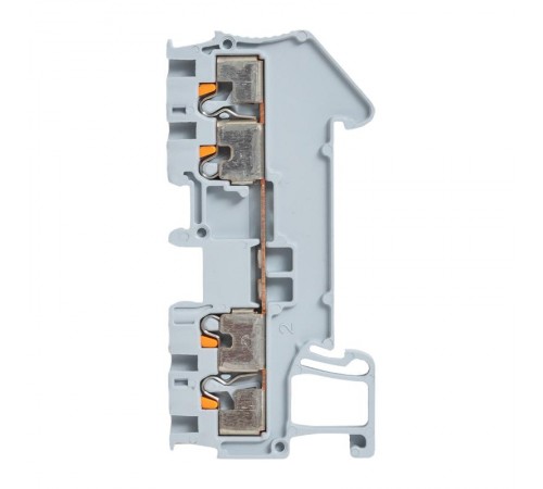 Клеммная колодка пружинная 1,5 Push-in 4 вывода серая PIT-1,5-4  EKF
