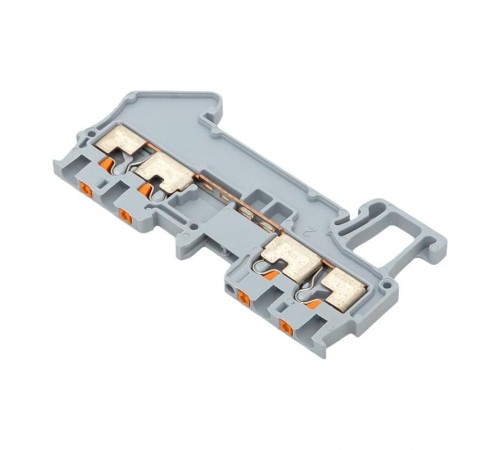 Клеммная колодка пружинная 1,5 Push-in 4 вывода серая PIT-1,5-4  EKF
